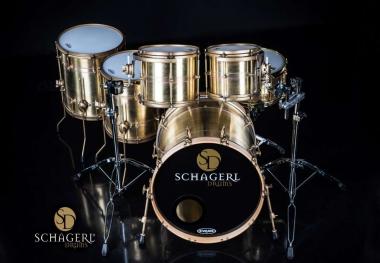 Schagerl Brass Series Performer Kit (shell set) 22 x16, 16x15, 14x14, 12x08, 10x07 - RAW