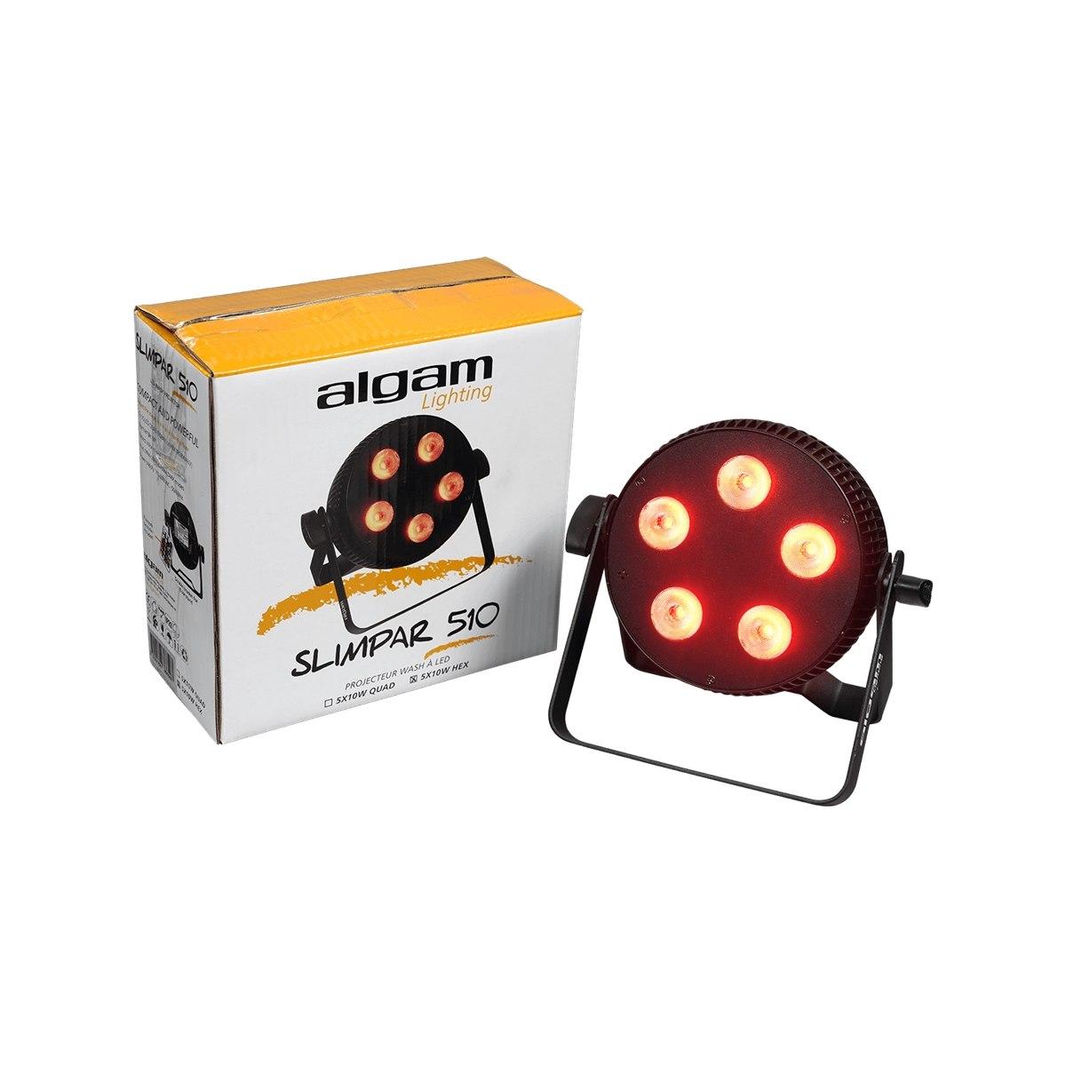 ALGAM LIGHTING SLIMPAR-510-HEX Proiettore Par LED 5 x 10W RGBWAU