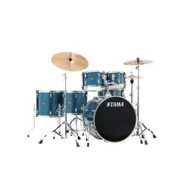 TAMA IP62H6W-HLB Imperialstar 6-pezzi Kit Completo cassa 22 & Meinl HCS Bronze cymbals HAIRLINE BLUE